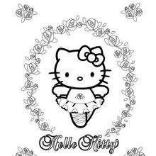 Desenhos para colorir de desenho da hello kitty dançando para