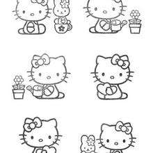 Desenhos para colorir de desenho da hello kitty colorindo ovos de