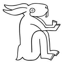Desenho de um coelho para colorir