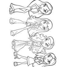 Desenho das bonecas Bratz para colorir