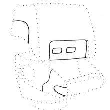 Ligue os pontos - Desenho de um Robô