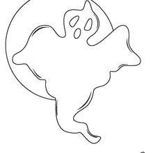 Desenho de um fantasma do Dia das Bruxas para colorir