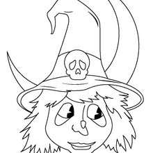 Desenho de Máscara de bruxa para Colorir - Colorir.com