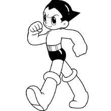 Desenho do corajoso Astro Boy para colorir