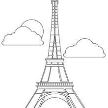 Desenho da Torre Eiffel para colorir