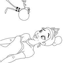 Desenho da Tiana com o Príncipe Naveen para colorir
