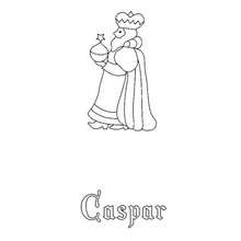 Desenho do Gaspar, um Rei Mago para colorir