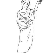 Desenho da HESTIA deusa do Olimpo para colorir