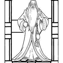 Desenho do Alvo Dumbledore para pintar