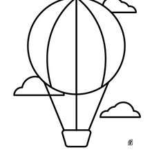 Desenho de um balão de um balão de ar quente para colorir