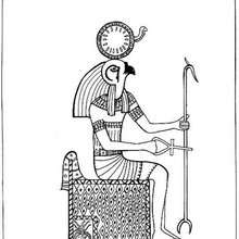 Desenho do Deus Re-Horus do horizonte para colorir