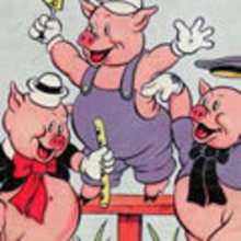 disney, Páginas para colorir Os três porquinhos