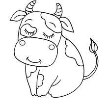 Uma vaca para colorir