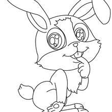 Desenho de um coelho fofo para colorir