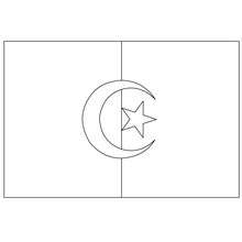 Bandeira da Argélia para colorir