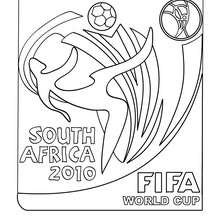 Desenho do logotipo da Copa do Mundo de Futebol para colorir
