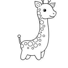 Desenho de uma Girafa fofa para colorir