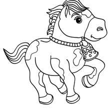 Desenho de um Cavalo divertido para colorir