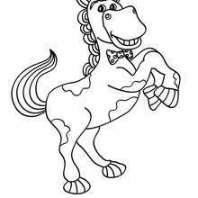 Desenhos para colorir de desenho de um cavalo sorrindo para