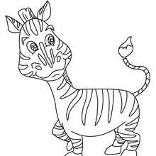 Desenho de uma zebra para colorir online