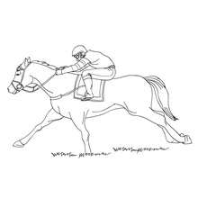Desenho de um Cavalo galopando para colorir online