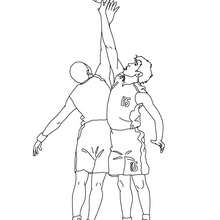 Desenho de jogadores de basquete em ação para colorir online