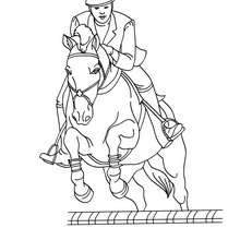 Desenhos para colorir de desenho de um cavalo com sua sela para colorir  