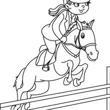 Desenho de Cavalo saltando para colorir - Tudodesenhos