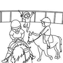 Desenhos para colorir de desenho de um cavalo com sua sela para colorir  