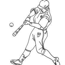 beisebol, Desenho do batedor para colorir