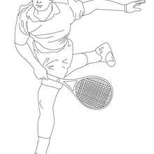 Desenho do Lleyton Hewitt jogando tênis para colorir