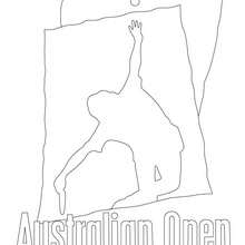 Desenho do torneio Aberto da Austrália para colorir