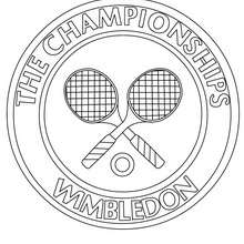 Desenho do torneio Wimbledon da Inglaterra para colorir