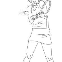Desenho da Lindsay Davenport jogando tênis para colorir