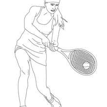 Desenho de uma jogadora de tênis para colorir online