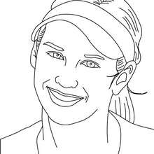 Desenho da  jogadora de tênis Anna Kournikova para colorir