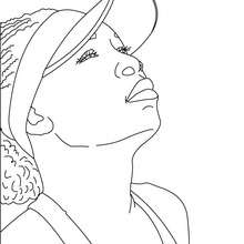 Desenho do  jogador de tênis Venus Williams para colorir