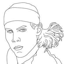 Desenho do  jogador de tênis Rafael Nadal  para colorir
