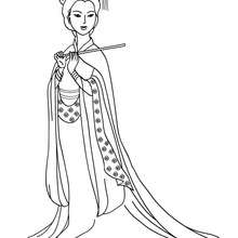 Desenho de uma Princesa chinesa para colorir online