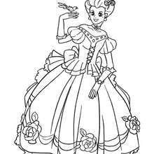 Desenho de uma Princesa francesa para colorir