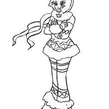 Desenho de uma Princesa esquimó para colorir