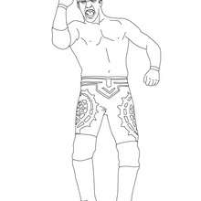 wrestling, Desenho do grande lutador Chris Jericho para colorir