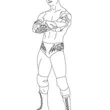 jogos olimpicos, Desenho do lutador de Wrestling Randy Orton para colorir