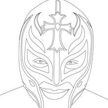 lutador de wrestling, Desenho do lutador Rey Misterio para colorir