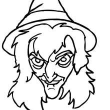 Desenho de Cara de bruxa para Colorir - Colorir.com