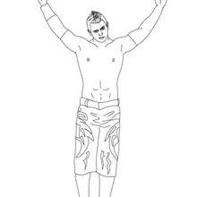 wrestling, Desenho do lutador The Miz para colorir