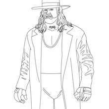 lutador de wrestling, Desenho do lutador estadunidense Undertaker para colorir