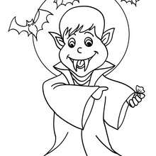 Desenhos para colorir de desenho de um vampiro no luar para colorir  