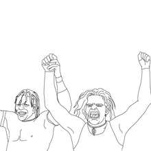 Desenho de uma vitória de Wrestling para colorir