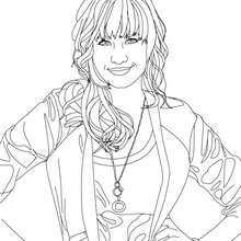 Desenho da Demi Lovato posando para colorir